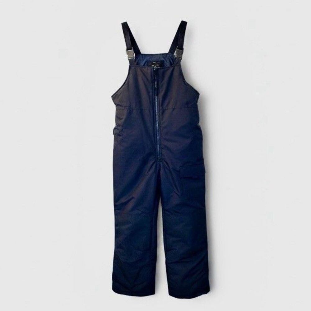 London Fog Unisex Kids Insulated Snow Bib Pants Navy M (10-12) Ski